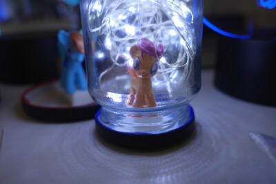 Weirly lit pony in a glass idea that I quickly tried out_ Maybe I'll make a few of these but better_